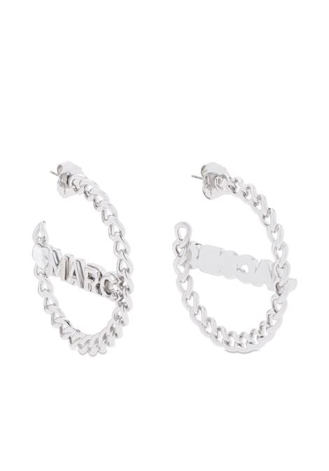 Silver logo-detailing earrings - women MARC JACOBS | J207MT4RE22980