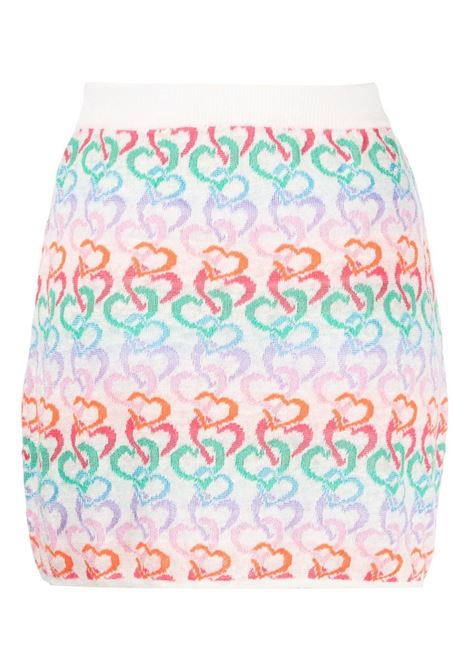 Multicolour heart-embroidery knit skirt - women MARCO RAMBALDI | KN130GON999