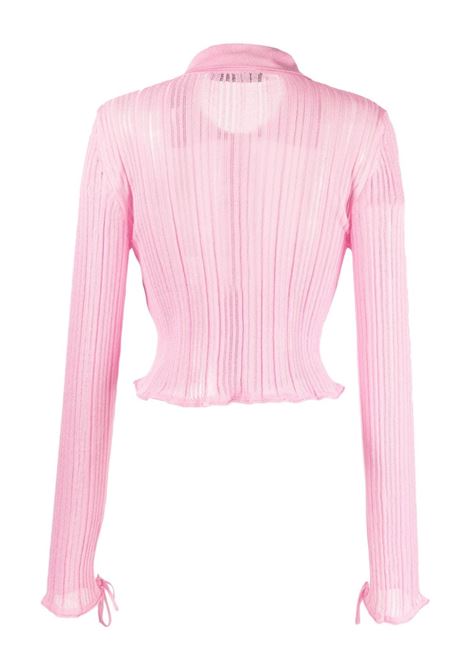 Pink semi-sheer knitted top - women MARCO RAMBALDI | KN155CAM04