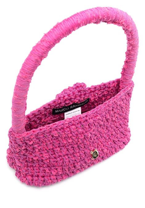 Pink crochet-knit hand bag - women MARCO RAMBALDI | KNBAG010014