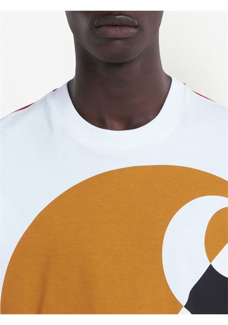 T-shirt stampa logo in bianco,nero e marrone - uomo MARNI X CARHARTT WIP | HUMU031300UTX003MLR66