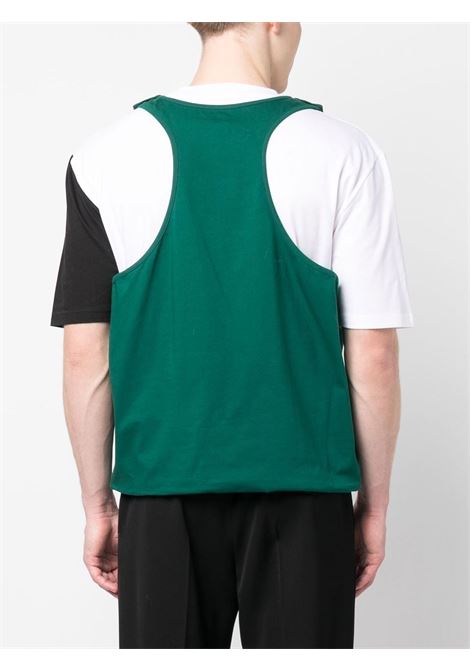 T-shirt stampa logo in bianco,nero, verde e marrone - uomo MARNI X CARHARTT WIP | HUMU031305UTX003MLV66