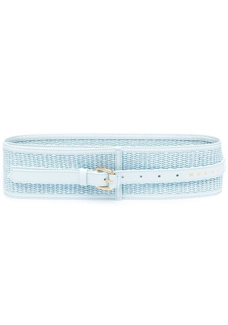 Light blue logo-print belt - women  MARNI | CNMO0101Q0P386000B21