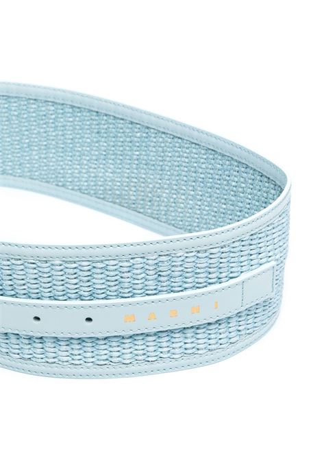 Light blue logo-print belt - women  MARNI | CNMO0101Q0P386000B21