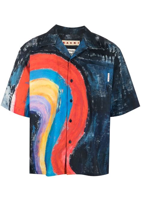 Camicia con stampa in multicolore - uomo MARNI | CUMU0213A0UTC255RAB56