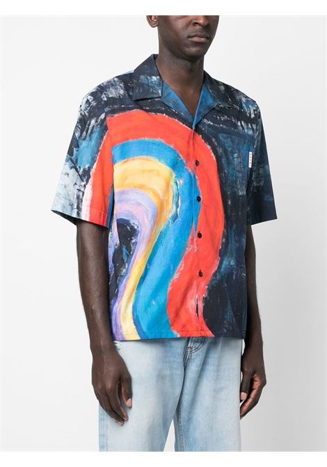 Multicolour abstract-print shirt - men MARNI | CUMU0213A0UTC255RAB56