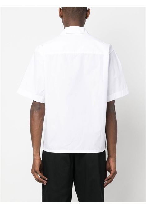 White logo-print short-sleeved bowling short - men MARNI | CUMU0213P0USCV08LOW01