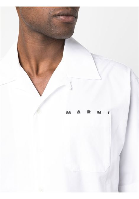 Camicia a maniche corte in bianco - uomo MARNI | CUMU0213P0USCV08LOW01