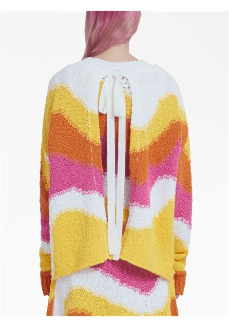 Multicolored colour-block knitted jumper - women  MARNI | GCMD0439Q0UFC066WER20