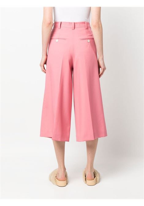 Pink wide-leg cropped trousers - women MARNI | PAMA0288U2TW83900C37