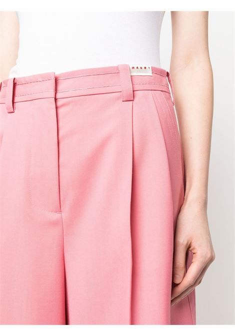 Pantaloni cropped a gamba ampia in rosa - donna MARNI | PAMA0288U2TW83900C37