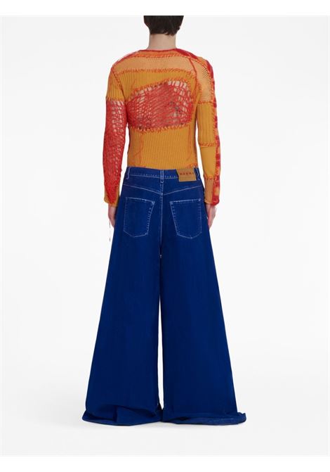 Blue twill wide-leg jeans - men MARNI | PUJU0071A0USCV10FDB59