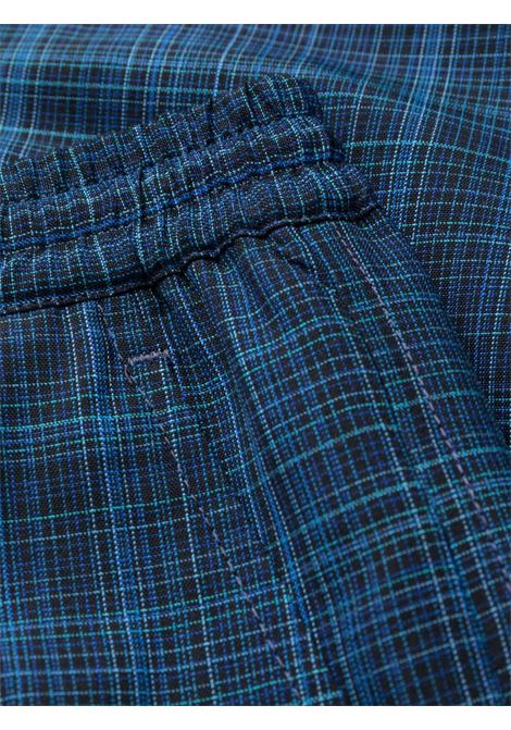 Blue plaid-check print trousers - men MARNI | PUMU0017U2UTW98900B80