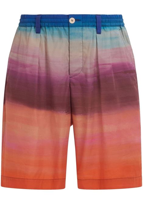Multicolored painterly-print bermuda shorts - men MARNI | PUMU0049A2UTC256DSX99