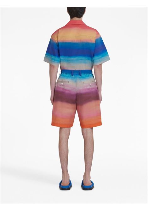 Multicolored painterly-print bermuda shorts - men MARNI | PUMU0049A2UTC256DSX99