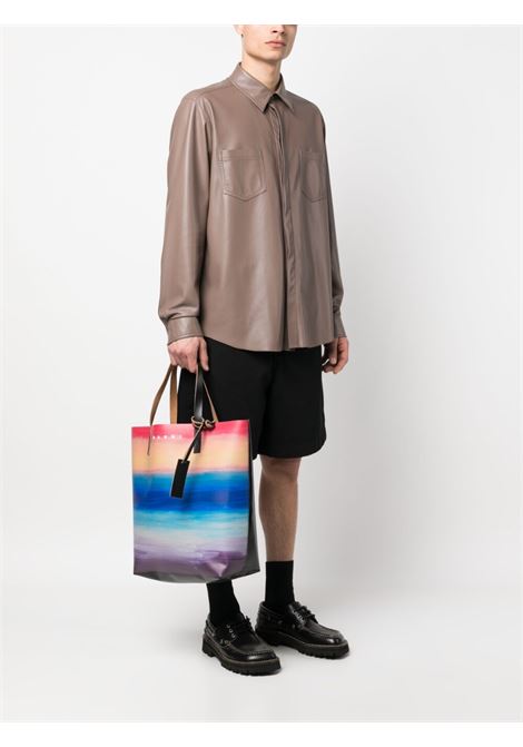 Multicolour logo-print shoulder bag - men MARNI | SHMQ000A13P5538DSX99