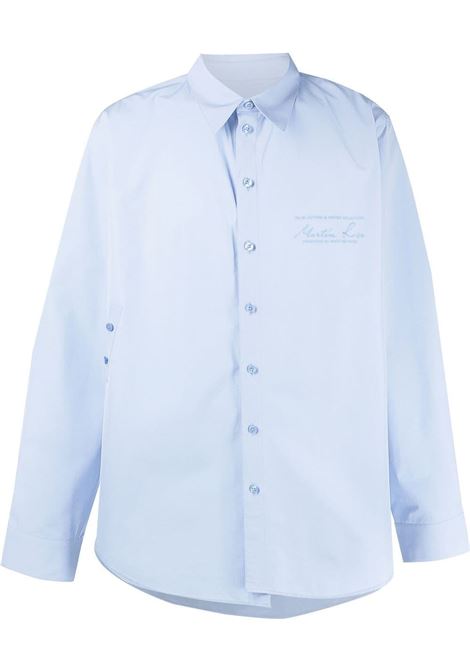 Light blue logo-detail shirt - men  MARTINE ROSE | CMRSS25424SPBL