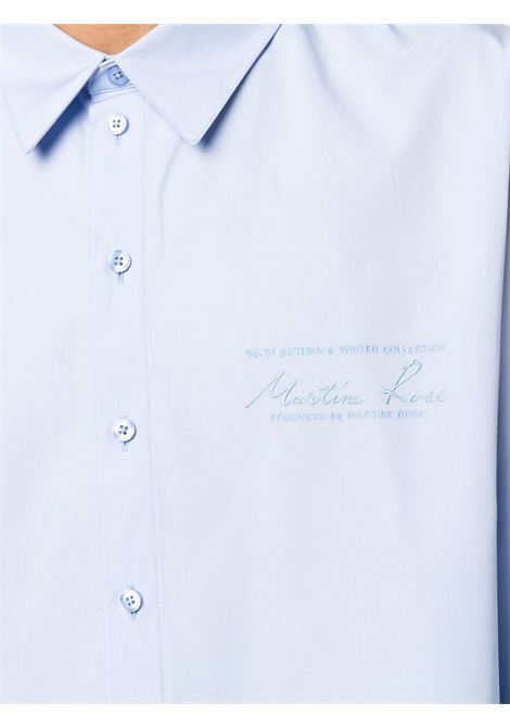 Light blue logo-detail shirt - men  MARTINE ROSE | CMRSS25424SPBL