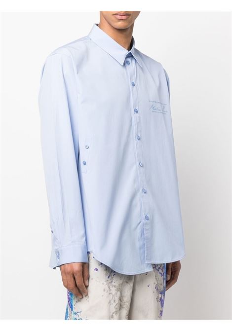 Camicia con logo in azzurro - uomo MARTINE ROSE | CMRSS25424SPBL