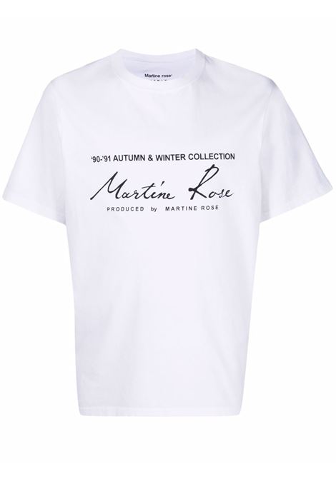 T-shirt con logo in bianco - uomo MARTINE ROSE | CMRSS29603JCWHT