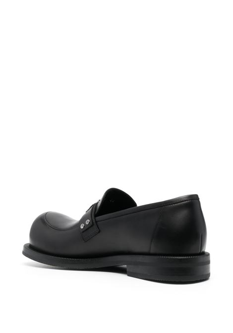 Black bulb toe ring derby shoes - men MARTINE ROSE | MRSS231035LGMBLK