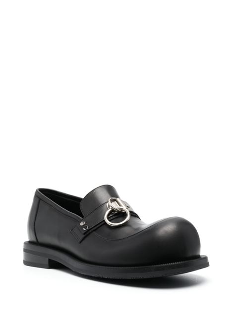 Black bulb toe ring derby shoes - men MARTINE ROSE | MRSS231035LGMBLK