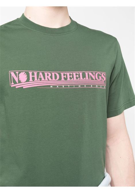 T-shirt con stampa in verde - uomo MARTINE ROSE | MRSS23603FRSTGRN