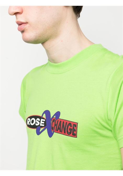 Green logo-print T-shirt - men MARTINE ROSE | MRSS23629FLRGRN