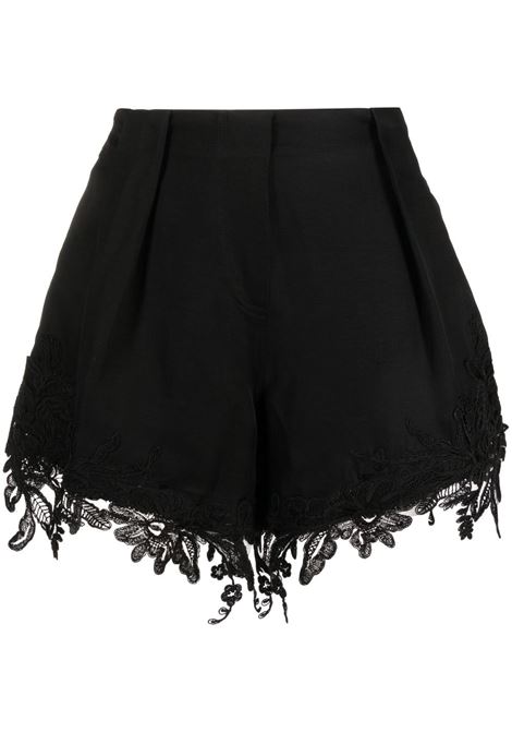 Black appliqu?-detail high-waist shorts - women MAURIZIO | W0139087533
