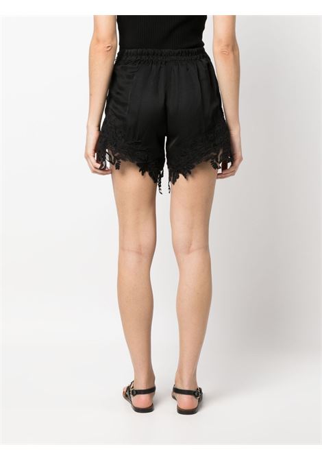 Black appliqu?-detail high-waist shorts - women MAURIZIO | W0139087533