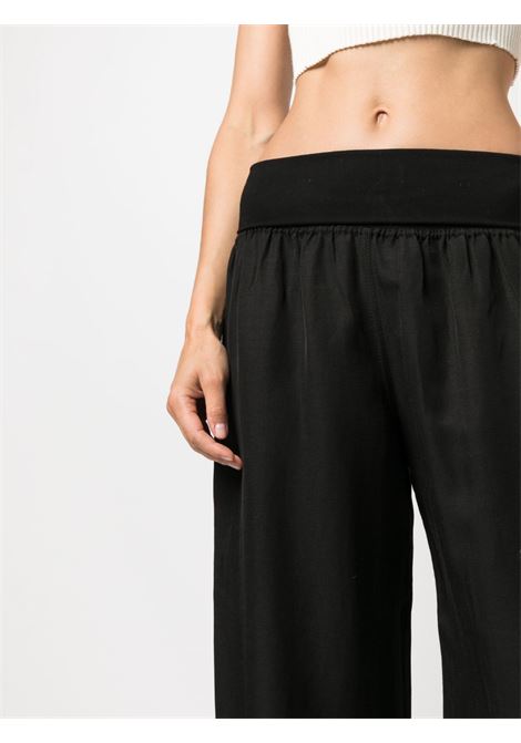 Black folded-waist palazzo trousers - women MAURIZIO | W0140087533