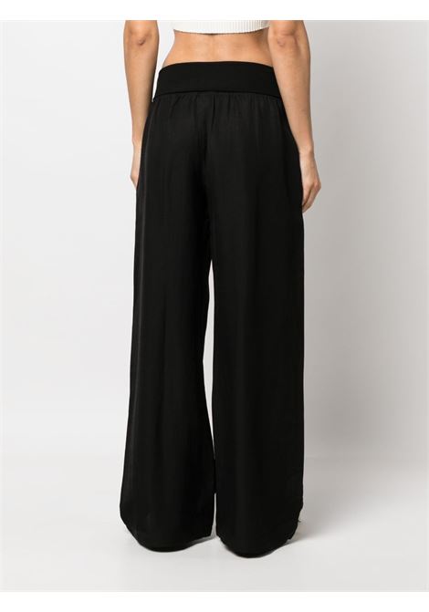 Black folded-waist palazzo trousers - women MAURIZIO | W0140087533
