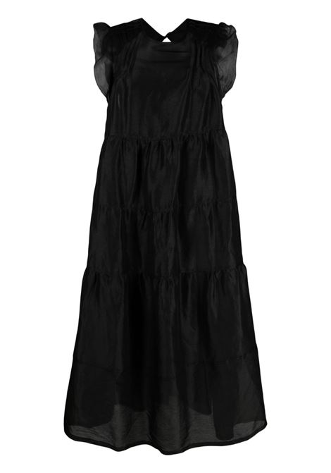 Black panelled open-back midi dress - women MAURIZIO | W0613017533