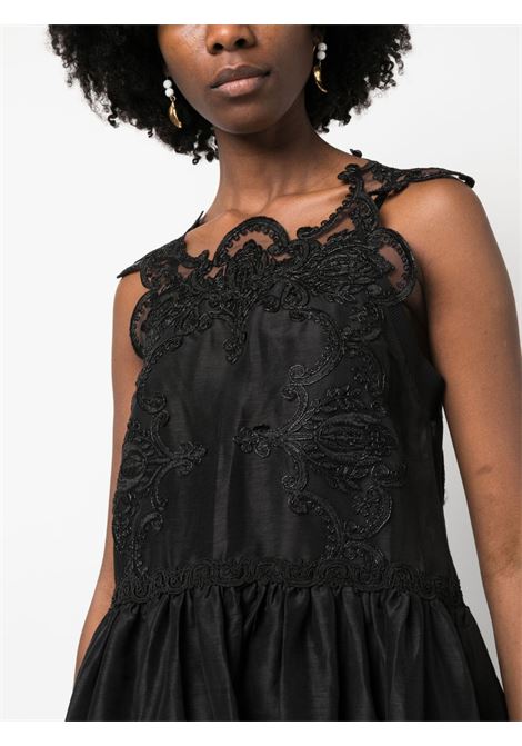 Black Lace cut-out long dress - women MAURIZIO | W0658017533