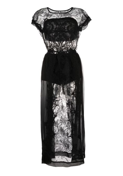 Black floral-lace maxi dress - women MAURIZIO | W0669117533