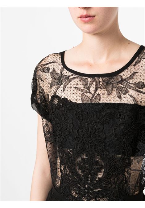 Black floral-lace maxi dress - women MAURIZIO | W0669117533
