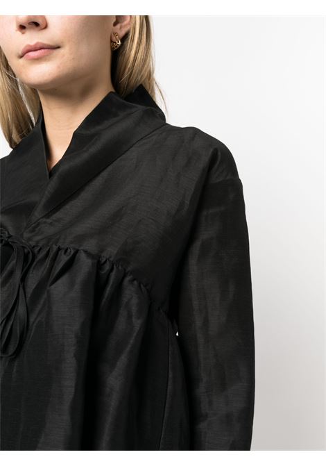 Black cropped kimono shirt - women MAURIZIO | W0708017533