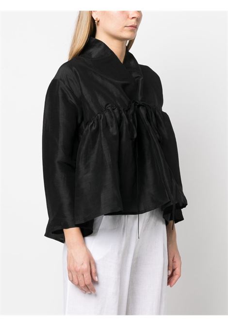 Black cropped kimono shirt - women MAURIZIO | W0708017533