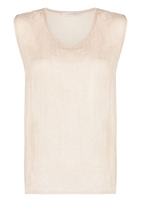 Beige sleeveless vest top - women MAURIZIO | W1412027535