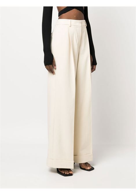 Pantalone con pieghe a gamba ampia in beige - donna MAXMARA SPORTMAX | 2321311231600001