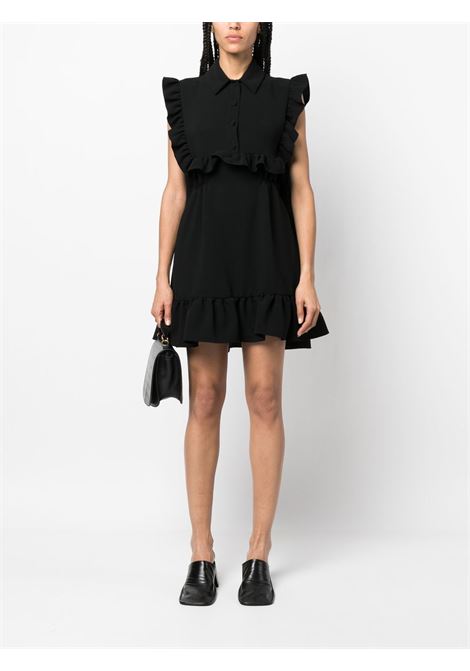 Black sleeveless ruffle-hem mini-dress - women MAXMARA SPORTMAX | 2322210831600003