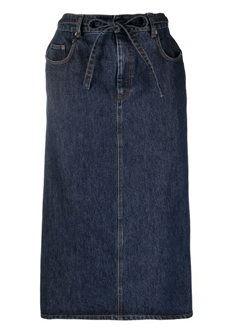 Blue terni tied-waist denim skirt - blue  MAXMARA SPORTMAX | 2371010237600007