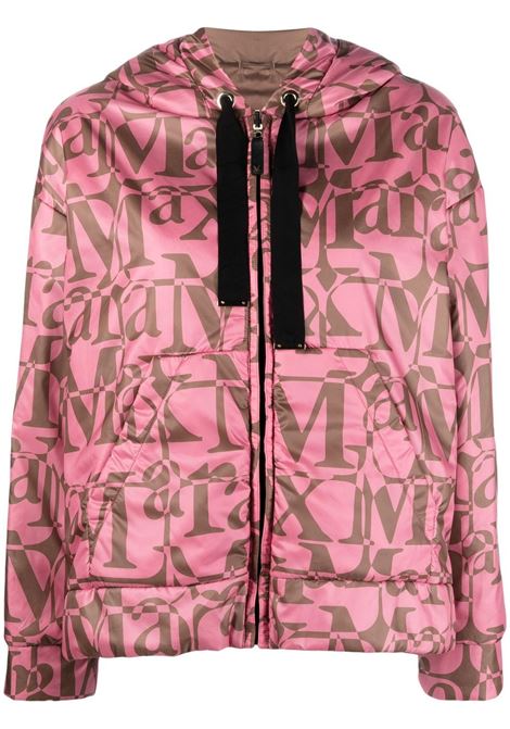 Pink logo print padded jacket - women MAXMARA THE CUBE | 2394811237600001