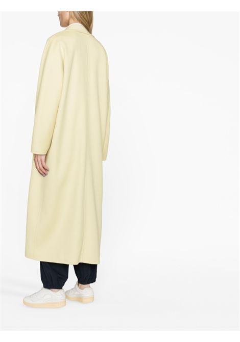 Yellow double-breasted wool-blend coat - women MAXMARA | 2310111438600003