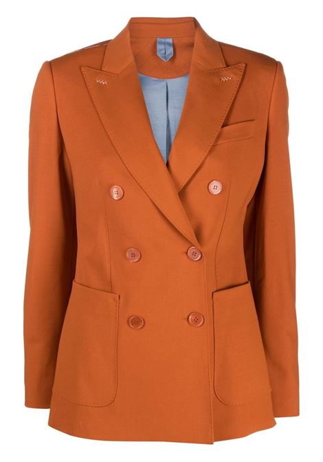 Orange double-breasted tailored blazer - women MAXMARA | 2310411031600004