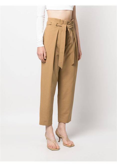 Beige verna high-waisted trousers - women MAXMARA | 2311310732600002