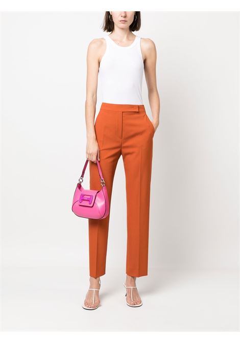 Orange cesira high-waisted straight-leg trousers - women MAXMARA | 2311311431600004