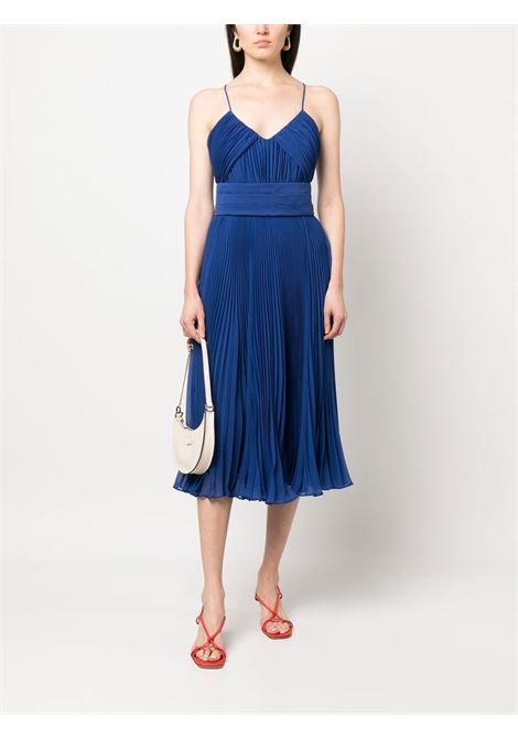 Blue Clarino fully-draped midi dress - women MAXMARA | 2312210337600050