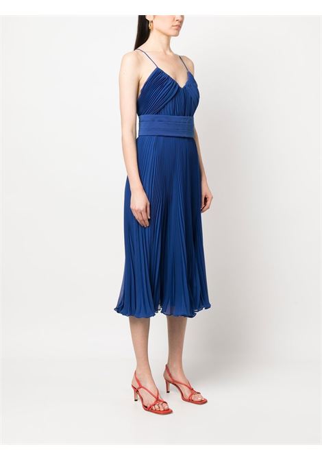 Blue Clarino fully-draped midi dress - women MAXMARA | 2312210337600050