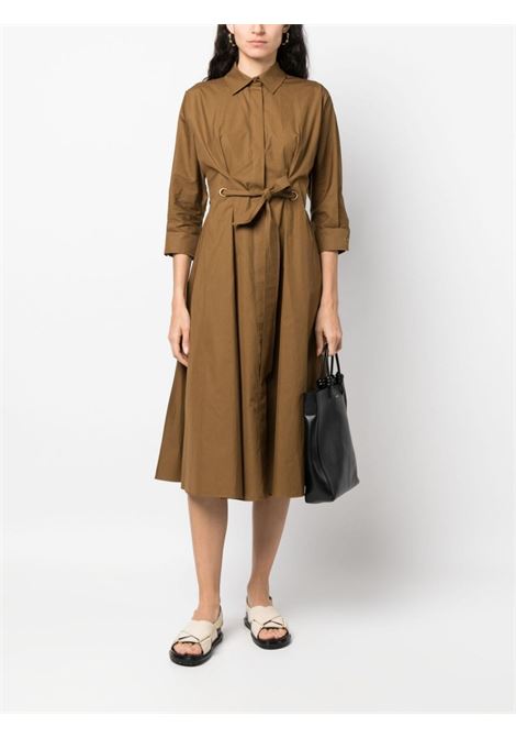 Brown flavio belted dress - women  MAXMARA | 2312210432600034